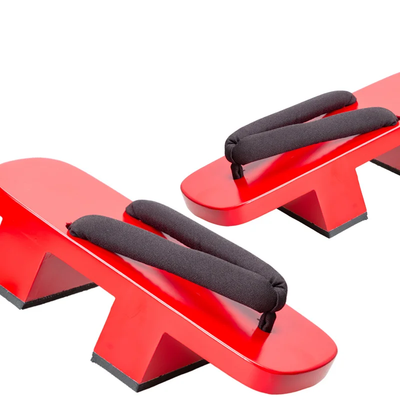 Geta Wooden Sandal - أحذية نسائية للتنكر، صنادل خشبية حمراء